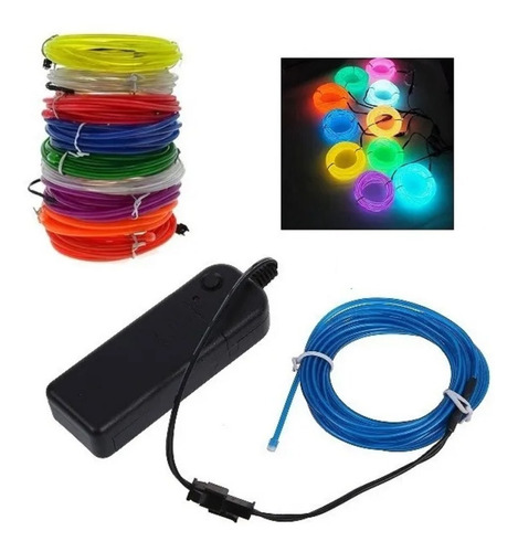 Wire Hilo 3 M Gratis Luz Neon Dj Cable Tron Led Flexi Lum