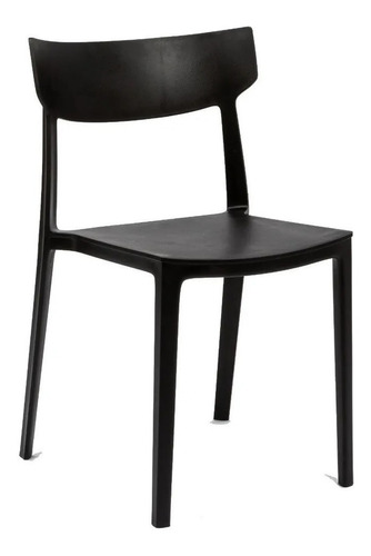 Silla De Comedor Rossi Rio, Estructura Color Negro, 1 Unidad