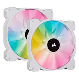 Cooler Corsair 2 X 140 Mm Doble Fan Blanco Sp140 Duo Pack Led Rgb