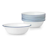 Juego De Tazones Corelle, 8 Piezas, Café Clásico Azul