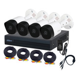 Kit 4 Camaras 2mp, Dvr 8ch+ 2ip 1080p H.265+ Kitxvr1b08i2mp4