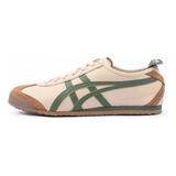 Zapatos Onitsuka Tiger Mexico 66 En Piel Marrón Y Verde