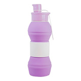 Botella Termo Plegable Silicon 400 Ml Gym Portatil Deportiva