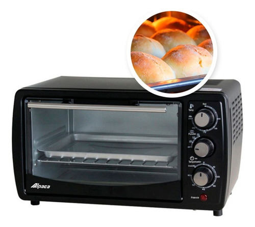 Horno Electrico Acero Inoxidable Alpaca Negro 13l