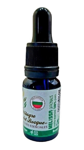 Aceite Esencial Melisa 10 Ml 100% Puro Y Concentrado