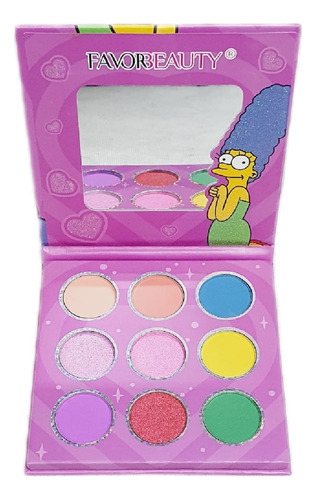 Paleta De Sombras Simpson Con 9 Colores