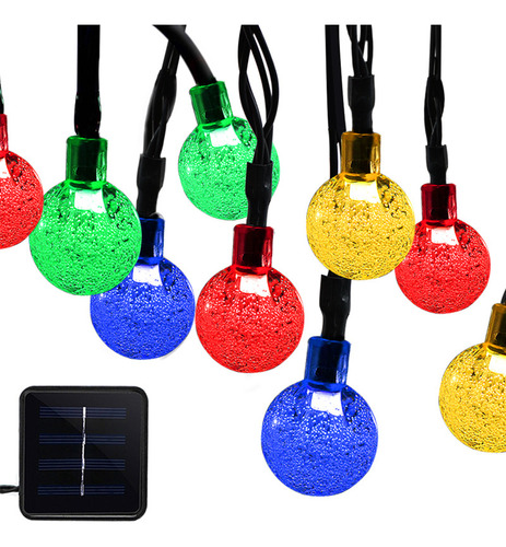 Guirnalda De Luces Solar 7m 50 Foco Exterior Jardin