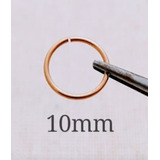Aro Nariz Piercing Oro Rosa 18k 10mm Diametro Interno