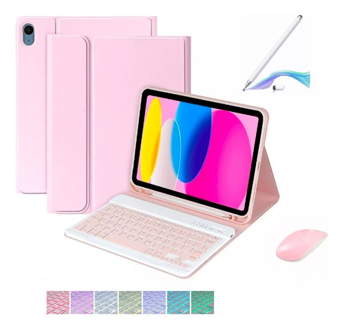 Funda Teclado +mouse Para iPad 10.ª  10.9 2022 A2696 A2757