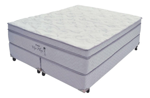 Cama Box + Colchão De Casal Queen Size Probel Vip 158x198x54