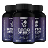 3 Frasco Feno Grego Premium - Original - 180 Caps