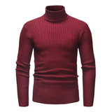 Sweater Cuello Alto Moda Comodo Hombre Invierno Tortug