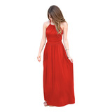 Maxi Vestido Halter Casual Elegante Dama Mujer Xally 2307