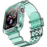 Malla Para Apple Watch 42/44/45mm C/ Bumper Clear Verde