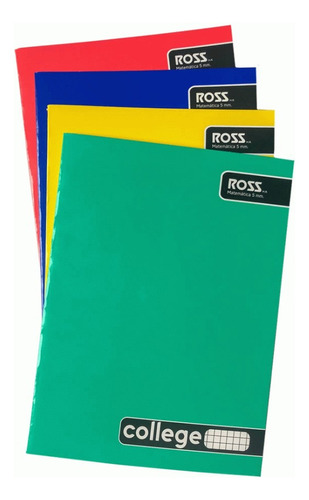 Cuaderno College 80 Hojas 5mm 10 Unidades Ross Color Suritido