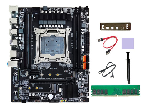 Placa Madre X99+ddr4 De 4 Gb Y 2133 Mhz De Ram, Cable Deflec