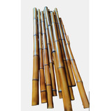 6 Varas De Bambú Natural Adorno 100 Cm / 3-4 Cm Grosor