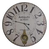 Reloj Pared Grande París Péndulo 58 Ø