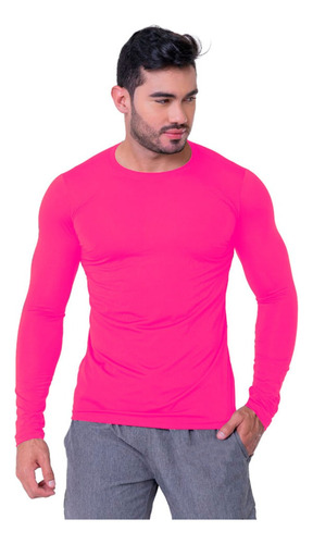 Camisa Térmica Fator Proteção Uv50 Masculina Slim Fitness