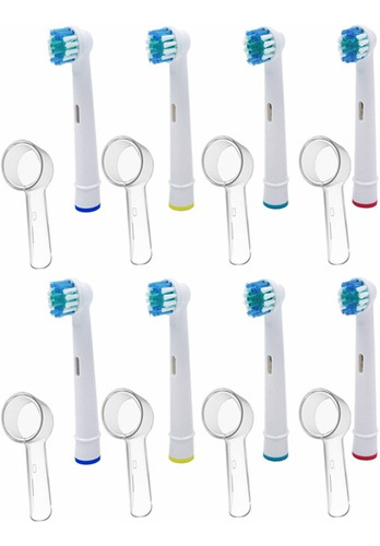 8 Pcs Cabezales De Repuesto Cepillo Eléctrico Para Oral-b