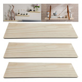 Kit 3 Prateleiras Madeira Pinus 40x15 Tábua Decorativa 