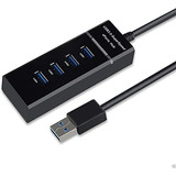 Hub Usb 3.0 4 Puertos Carga Rápida Y Datos De Alta Velocidad