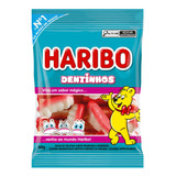 Bala De Gelatina Framboesa E Morango Dentinhos Haribo 80g