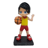 Adorno Torta Jugador Basquet Basquetbolista Porcelana 