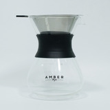 Chemex 400ml Vidrio Y Silicona Con Filtro Acero Inoxidable