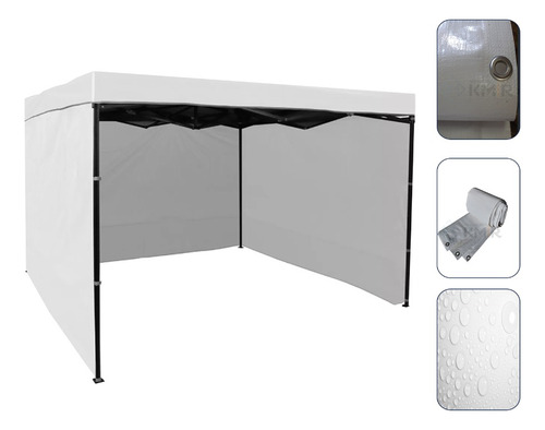 Lona Impermeable Pared Lateral Para Toldos 3x6 Con Anillos