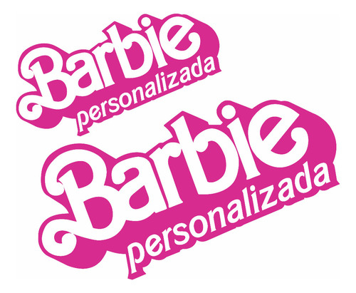 Sticker Personalizado Barbie, 2 Piezas