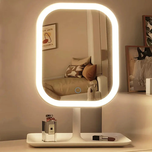 Wzc Espejo De Maquillaje Led, Espejo Vanity Recargable Con