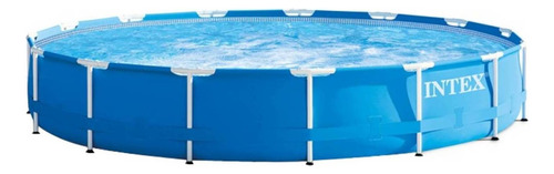 Piscina Estrutural Redondo Intex 28240 Com Capacidade De 11325 Litros De 457cm De Diâmetro  Azul