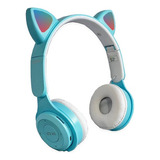 Fone De Ouvido Orelha Gato Infantil Headset Bluetooth Led