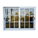 Ventanas Aluminio Blanco 150x110 Vidrio Repartido Con Reja