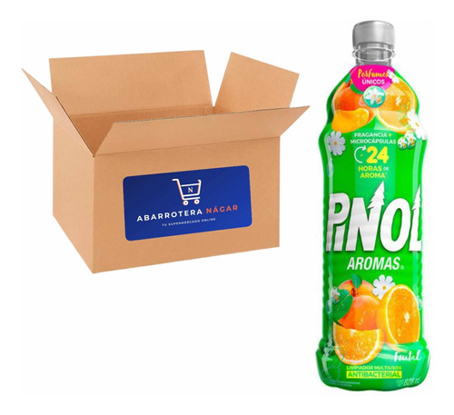 Caja Limpiador Pinol Aromas Frutal 12 Piezas De 828ml C/u