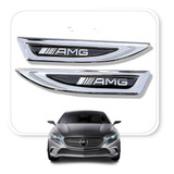 Par Insignias Amg Metalicas Laterales Cuñas Tuningchrome