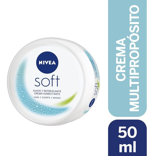 Crema Nivea Soft 50ml Multiproposito Manos Rostro Cuerpo