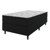 Umaflex Colchão Michelle Malala Cama Box Solteiro Molas Ensacadas Cor Preto E Branco 188cm X 88cm