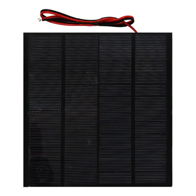 Panel Solar 3w 145x145mm 12v 250ma Con Cables Soldados Color Negro | MercadoLibre