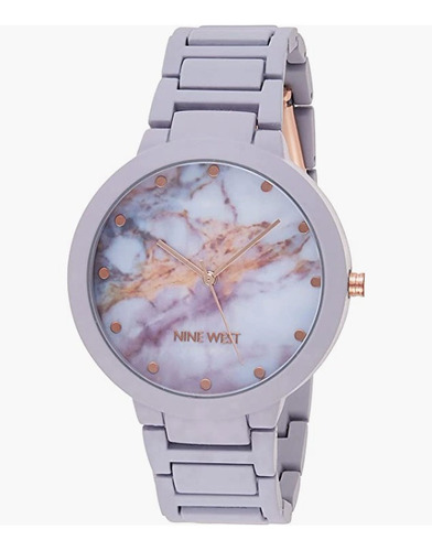 Nine West Reloj De Mano Dama Mármol Goma Mujer 2274malv 