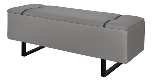 Recamier Báu Cama Box Casal Diana 150cm Pé Ferro Varias Cor