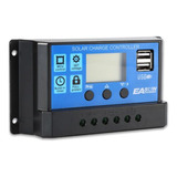 Controlador De Carga Solar 10a Pwm, Pantalla Lcd De 12 V, 24