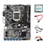 Placa Base B75 12 Usb Eth Mining, Cpu G540, 2 Cables Sata Y