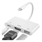 Adaptador Hdmi, Adaptador De Camara Usb 3 En 1 Con Adaptado