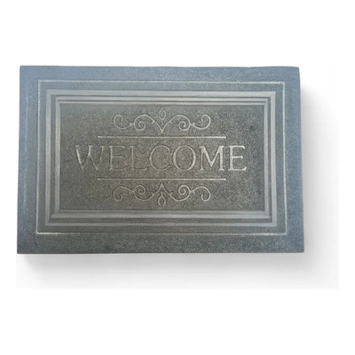 Tapete Entrada Casa Welcome Clasico Exterior Antiderrapante 60 Cm 40 Cm Geométrico Negro | MercadoLibre