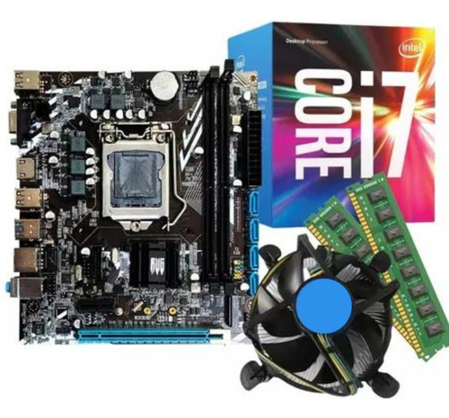 Kit Placa Mãe + Intel Core I7 4º 1150 Ram 16gb Ddr3 + Cooler