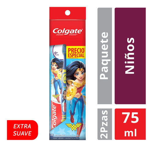 Cepillo Y Crema Dental Colgate Kids Liga De La Justicia 75ml