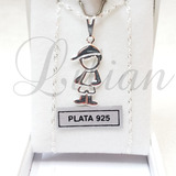 Cadena Y Dije Plata 925 Nena Nene Hijos Mama Novia Mujer