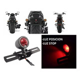 Faro Trasero Moto Portapatente Led Cafe Racer Custom Bullet